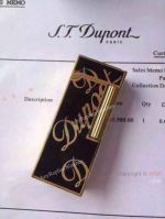 Replica S.T Dupond Lighter Black w/ gold